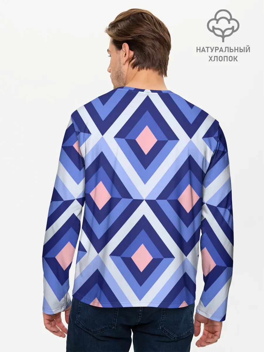 Мужской лонгслив базовый / узор