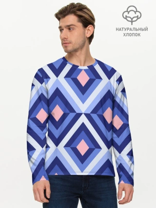 Мужской лонгслив базовый / узор