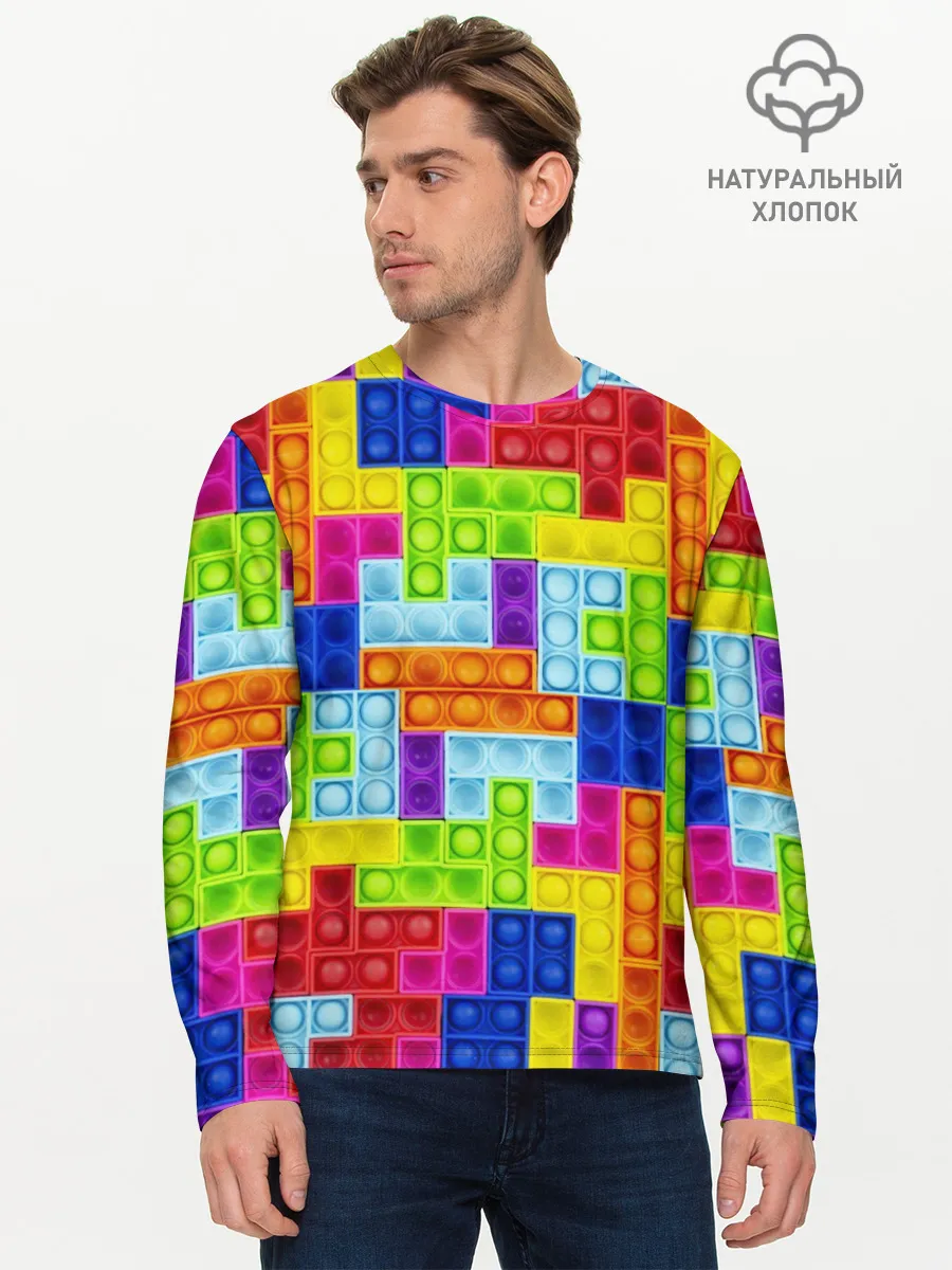 Мужской лонгслив базовый / POP IT | ПОП ИТ ПАЗЛ