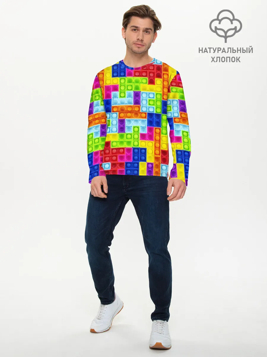 Мужской лонгслив базовый / POP IT | ПОП ИТ ПАЗЛ
