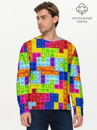 Мужской лонгслив базовый / POP IT | ПОП ИТ ПАЗЛ