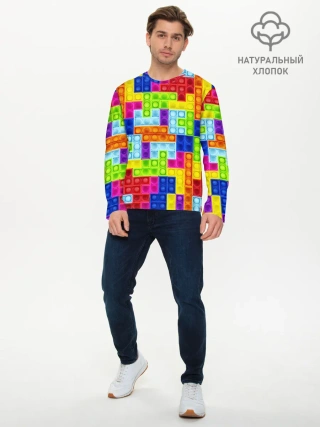 Мужской лонгслив базовый / POP IT | ПОП ИТ ПАЗЛ