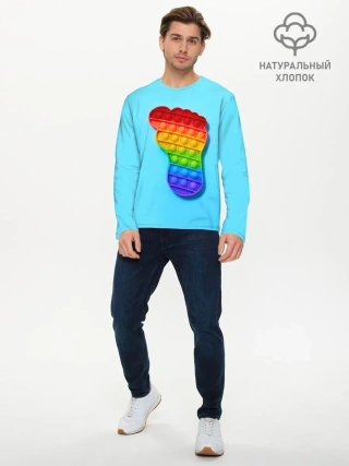 Мужской лонгслив базовый / ПОП ИТ СЛЕД НОГИ