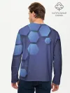 Мужской лонгслив базовый / Шестиугольники