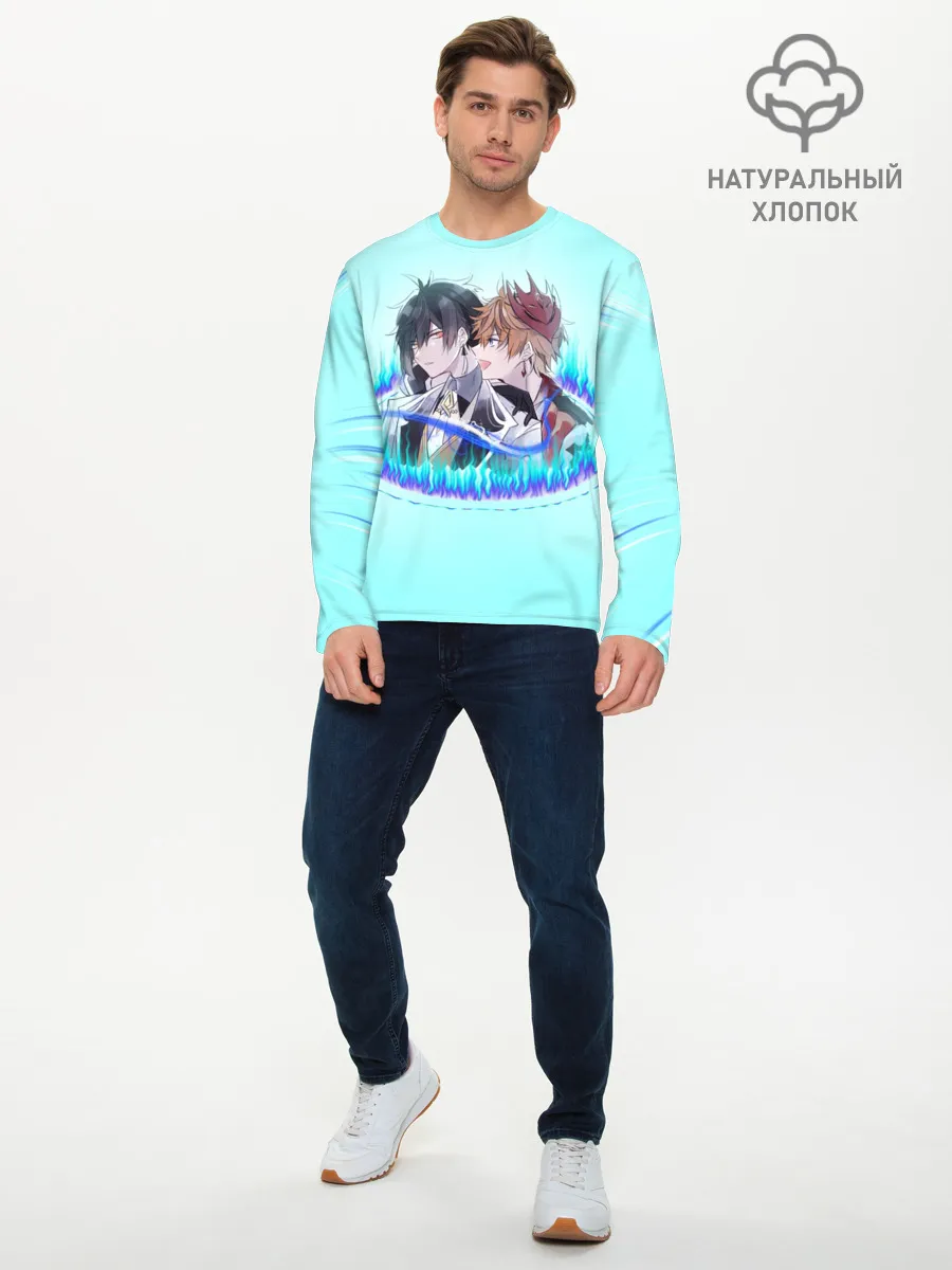 Мужской лонгслив базовый / ГЕНШИН ИМПАКТ ТАРТАЛЬЯ ЧИЛИ