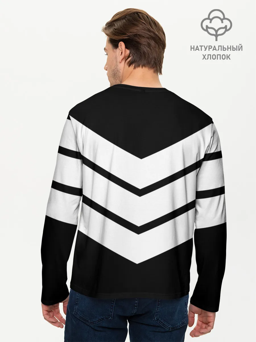 Мужской лонгслив базовый / Три полоски