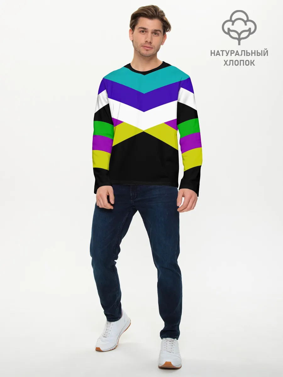 Мужской лонгслив базовый / Полосы