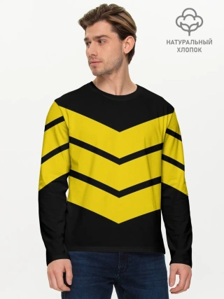 Мужской лонгслив базовый / Три полоски