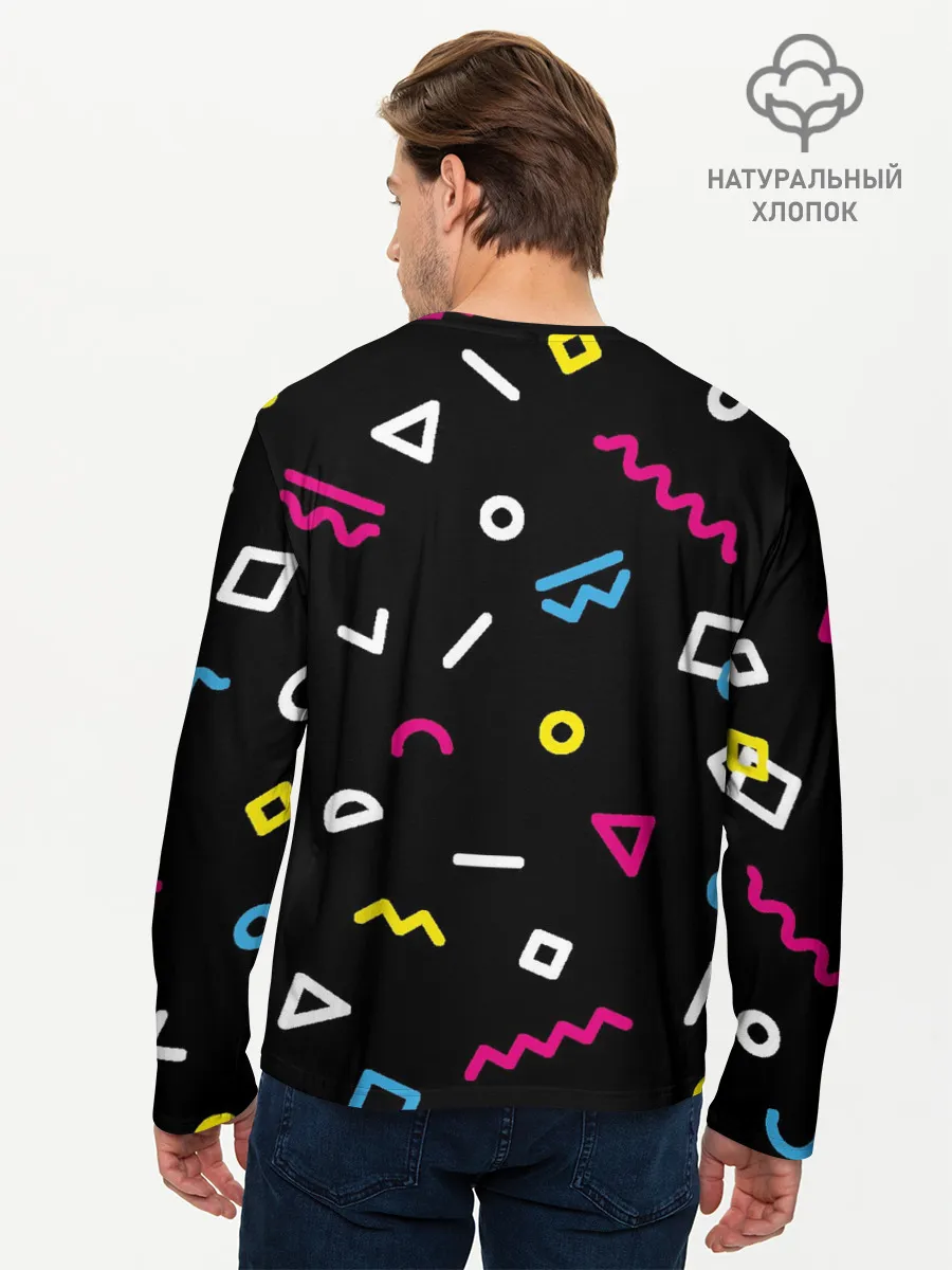 Мужской лонгслив базовый / Котик