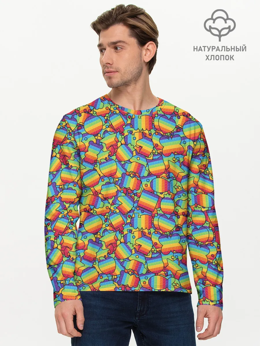 Мужской лонгслив базовый / POP IT МИКС | ПОП ИТ