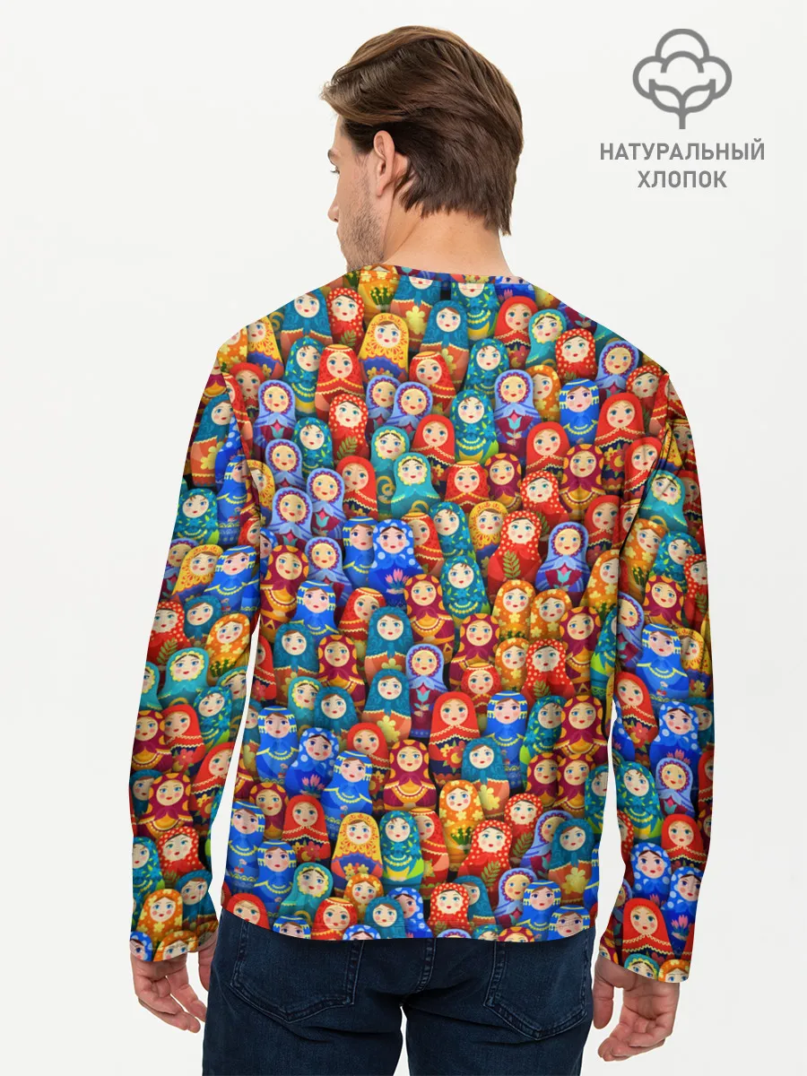 Мужской лонгслив базовый / Матрёшки