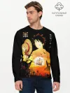 Мужской лонгслив базовый / Силуэт Луффи One piece