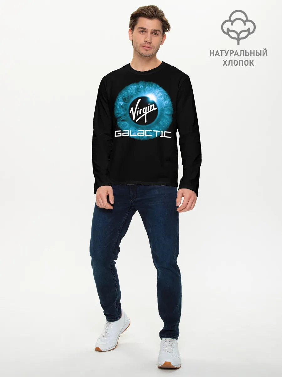 Мужской лонгслив базовый / Virgin Galactic / Вирджин Галактик