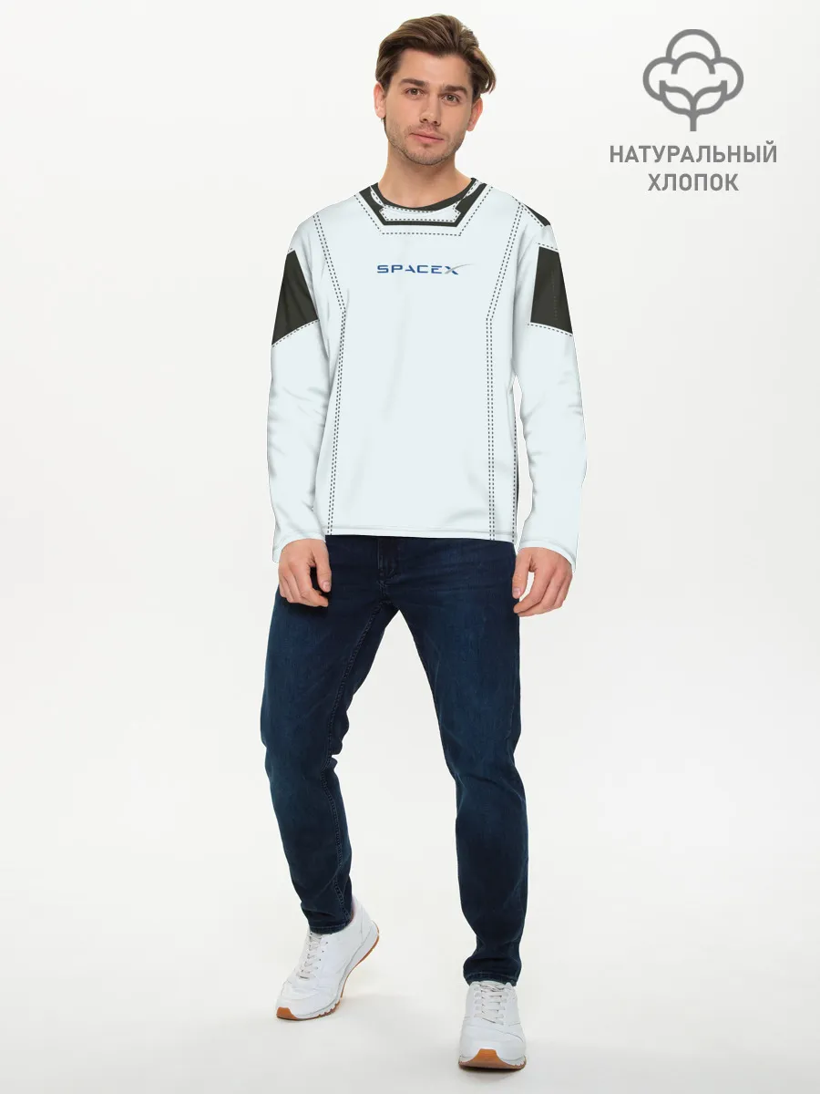 Мужской лонгслив базовый / Скафандр SpaсeX