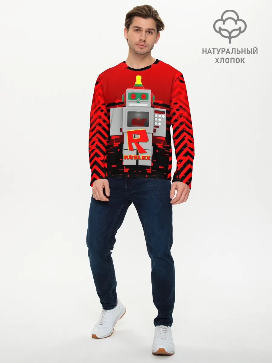 Мужской лонгслив базовый / ROBO | ROBLOX | РОБЛОКС