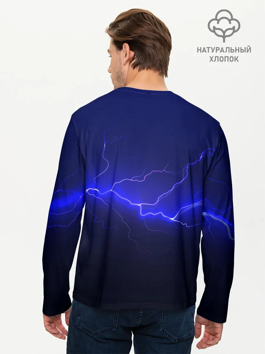 Мужской лонгслив базовый / MONSTER ENERGY МОЛНИЯ