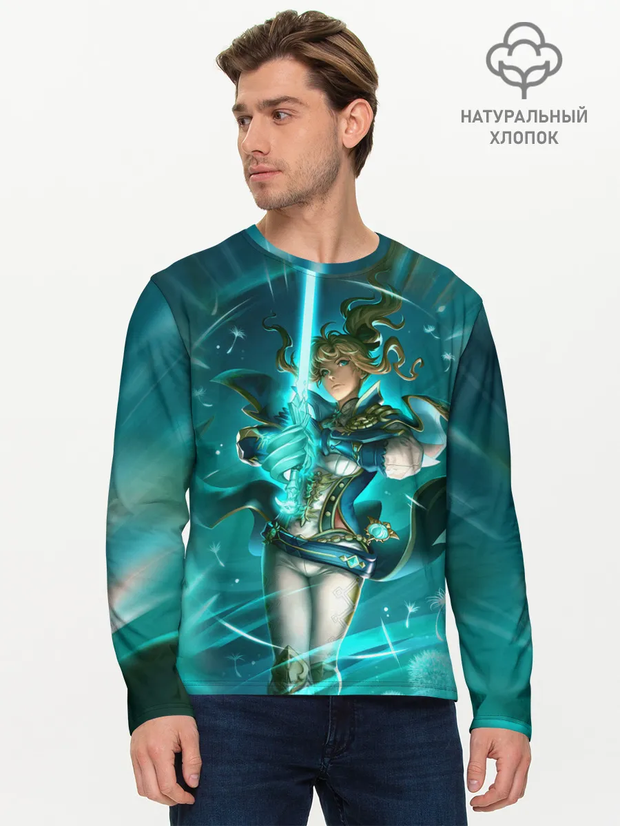 Мужской лонгслив базовый / Джин | Genshin Impact | Геншин Импакт