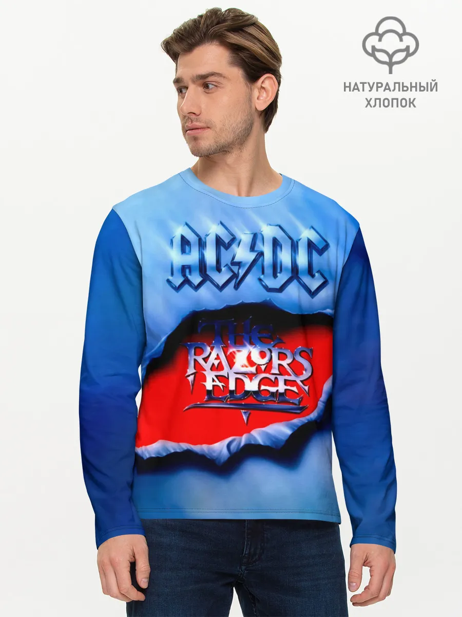 Мужской лонгслив базовый / AC/DC - The Razor’s Edge