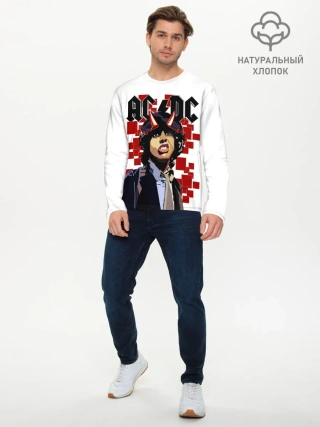 Мужской лонгслив базовый / AC/DC Ангус Янг
