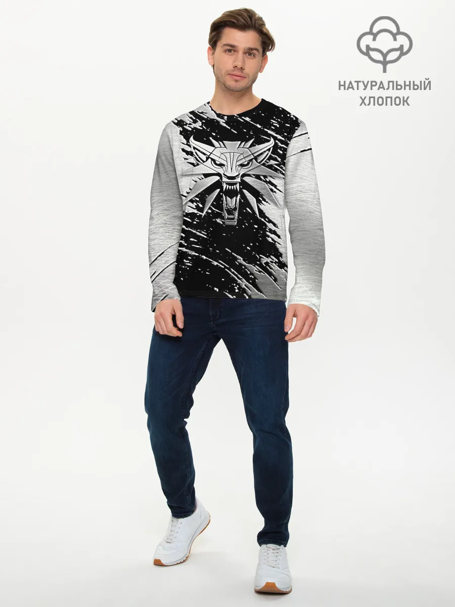 Мужской лонгслив базовый / THE WITCHER LOGO STEEL