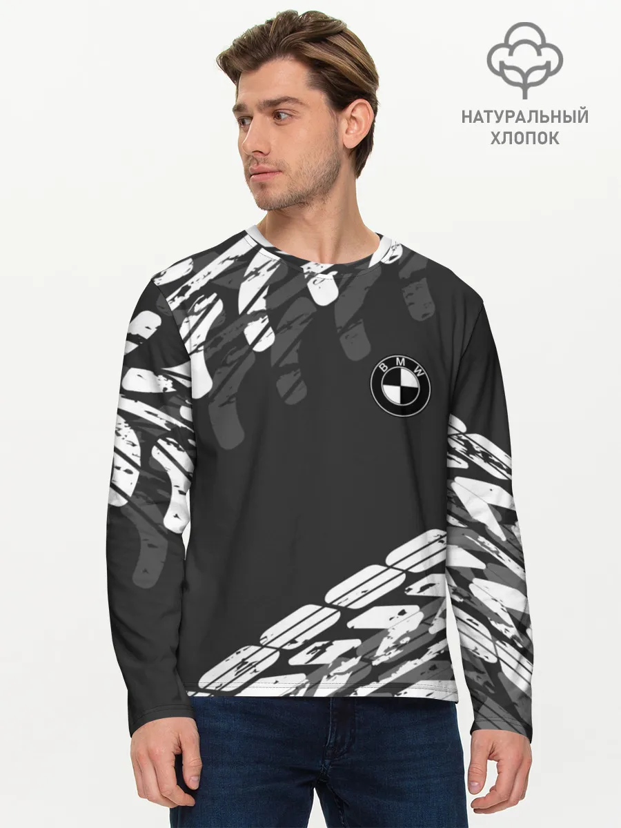 Мужской лонгслив базовый / БМВ | BMW TIRE TREAD