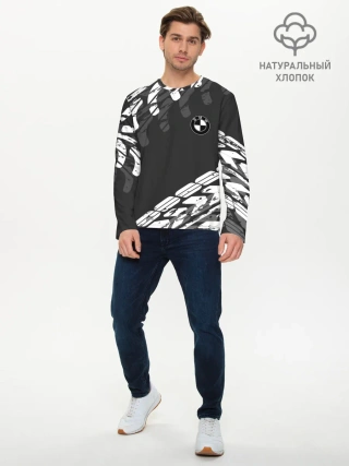 Мужской лонгслив базовый / БМВ | BMW TIRE TREAD