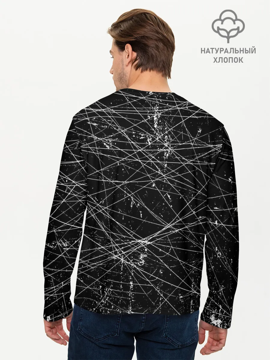 Мужской лонгслив базовый / ТЕКСТУРА ГРАНЖ | GRUNGE