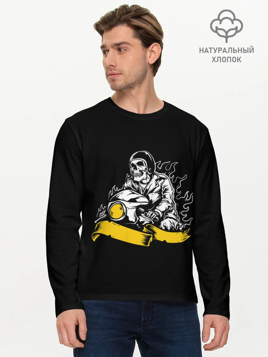 Мужской лонгслив базовый / Demon of speed