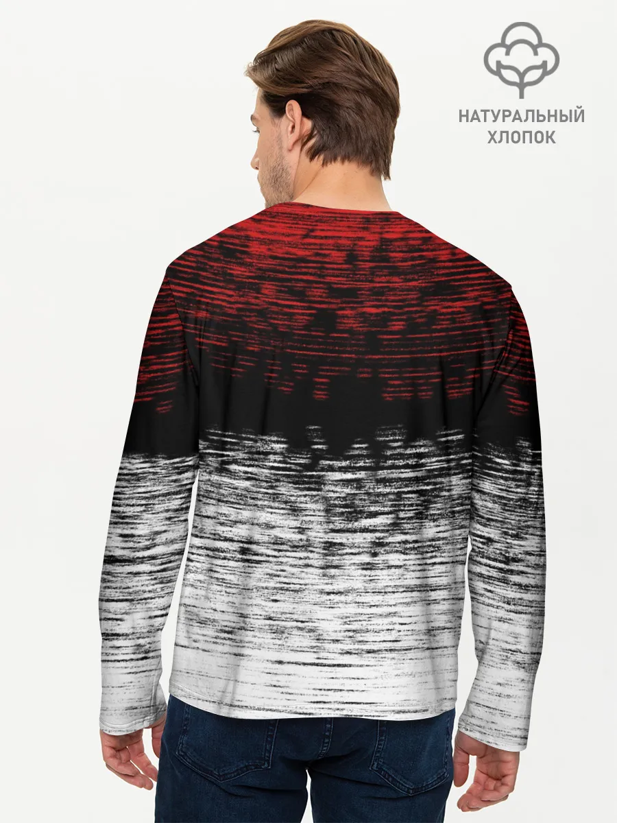 Мужской лонгслив базовый / Renault Duster | полосы гранж