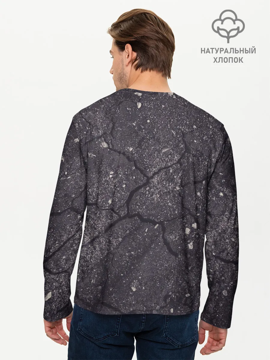 Мужской лонгслив базовый / трещина/разлом