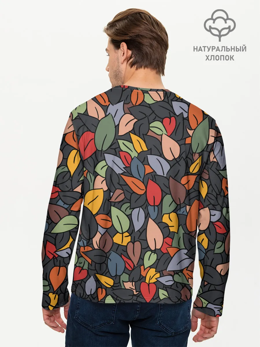 Мужской лонгслив базовый / Рисованная Осень