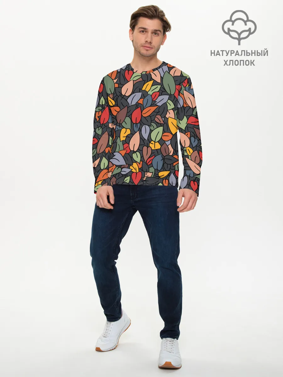 Мужской лонгслив базовый / Рисованная Осень