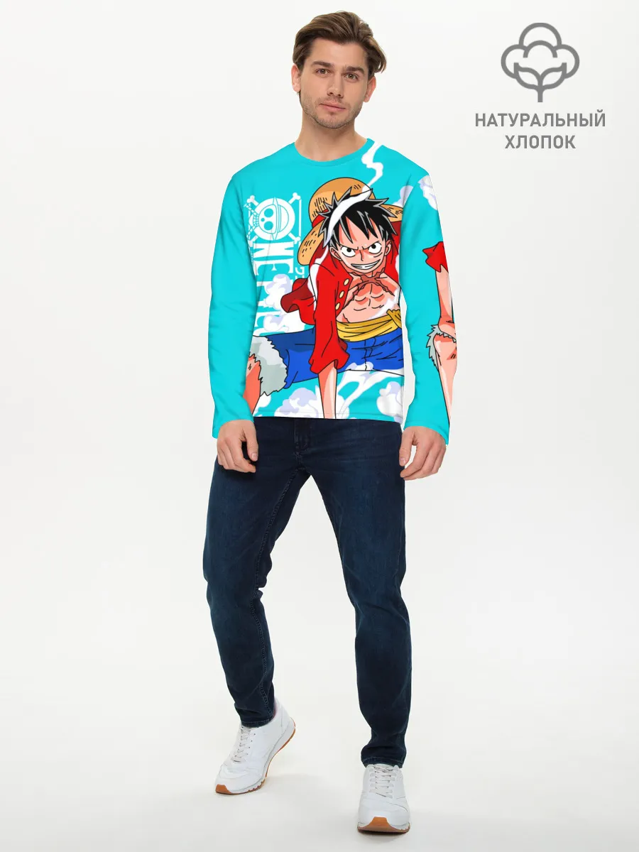 Мужской лонгслив базовый / Ван-Пис, Гому Гому но Ми