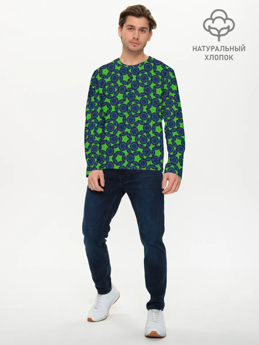 Мужской лонгслив базовый / Циркуль и линейка