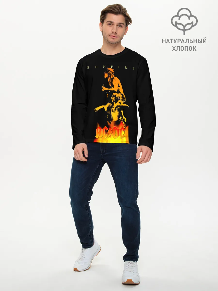Мужской лонгслив базовый / Bonfire AC/DC