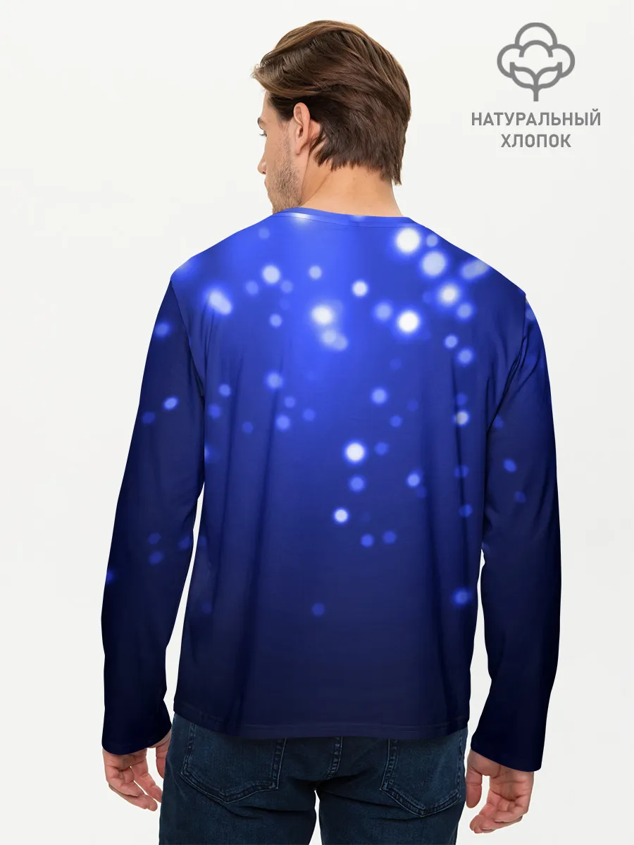 Мужской лонгслив базовый / Неоновый тигр