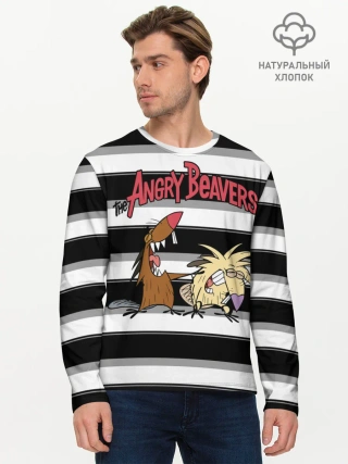 Мужской лонгслив базовый / Крутые Бобры