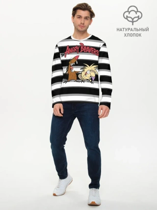 Мужской лонгслив базовый / Крутые Бобры