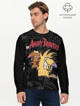 Мужской лонгслив базовый / Крутые Бобры