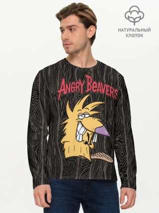 Мужской лонгслив базовый / Крутые Бобры