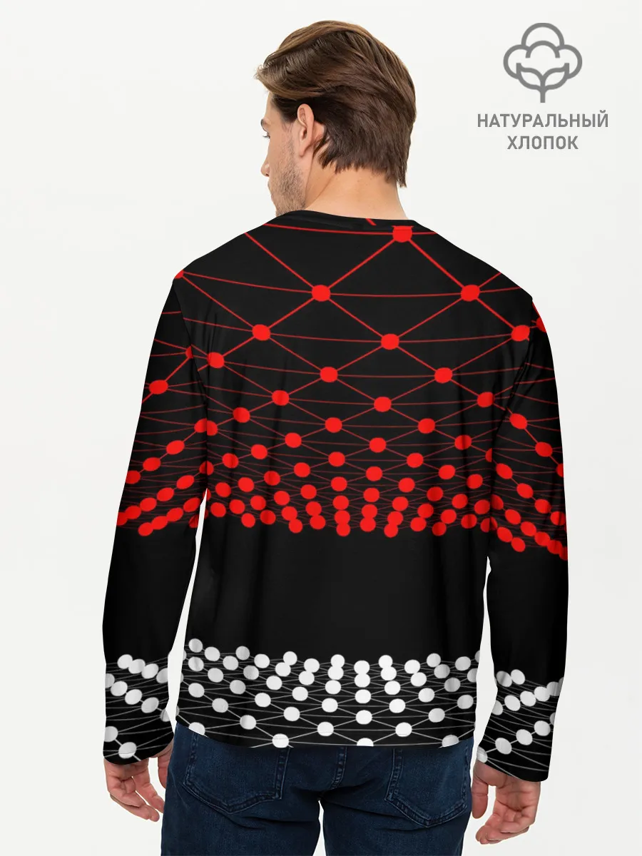 Мужской лонгслив базовый / Абстракция