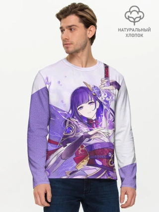 Мужской лонгслив базовый / Raiden Shogun | Genshin Impact