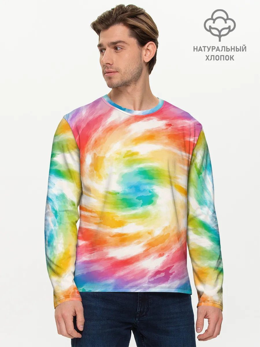 Мужской лонгслив базовый / РАДУЖНЫЙ УРАГАН | HURRICANE