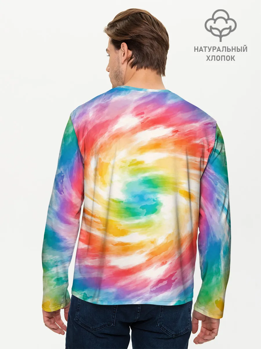 Мужской лонгслив базовый / РАДУЖНЫЙ УРАГАН | HURRICANE