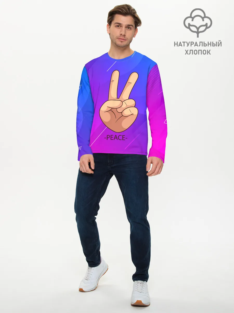 Мужской лонгслив базовый / ВСЕМ МИР | PEACE