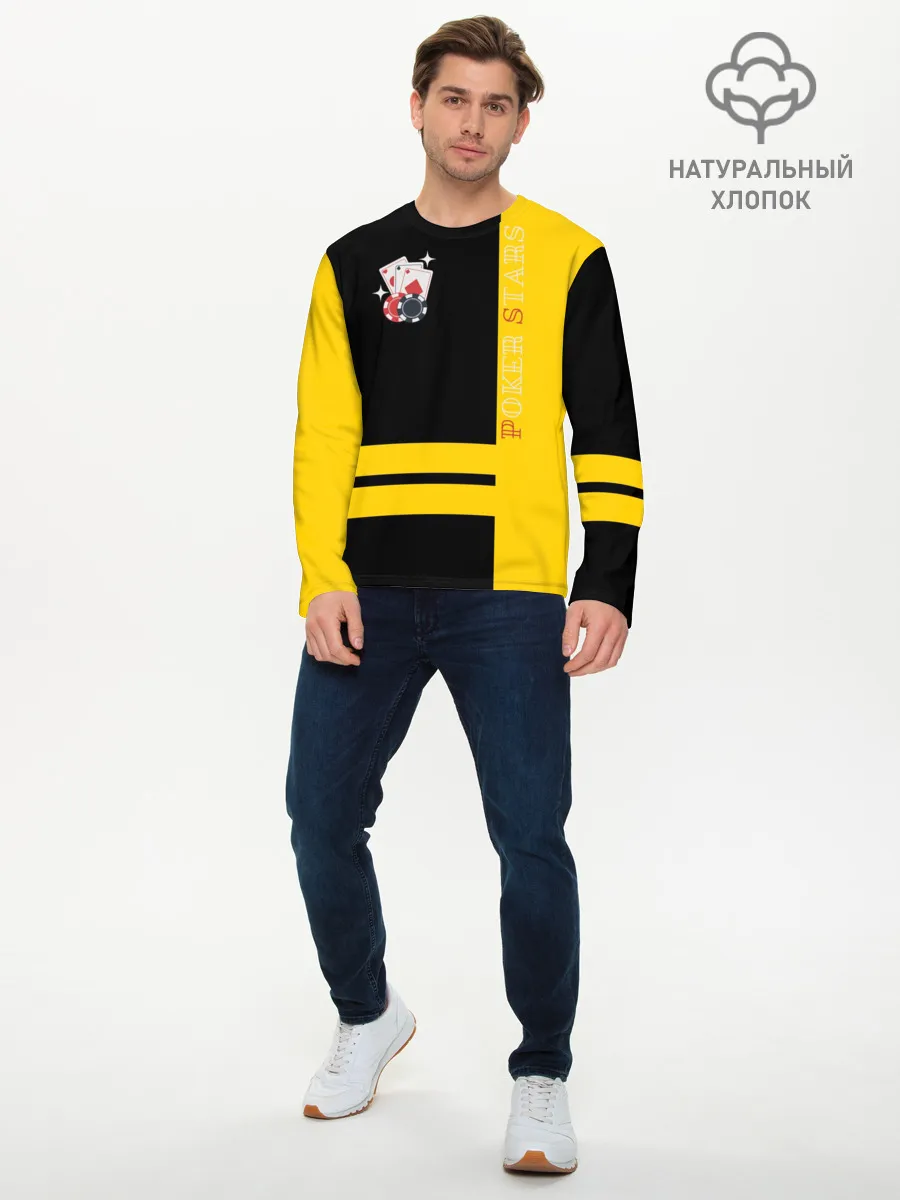 Мужской лонгслив базовый / Poker stars / Покер Старс