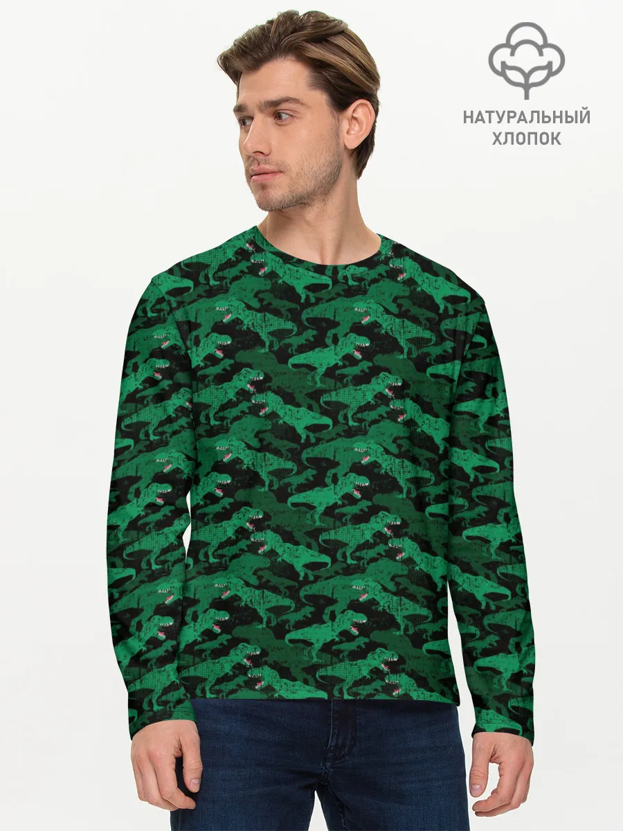 Мужской лонгслив базовый / Динозавры