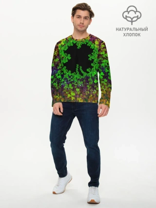 Мужской лонгслив базовый / Четырехлистный Клевер