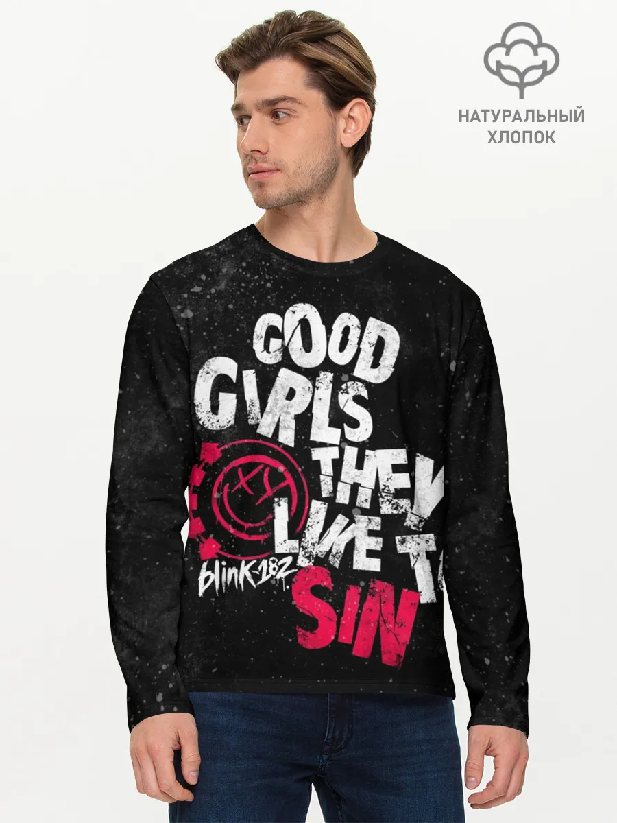 Мужской лонгслив базовый / Blink 182, Good Girl