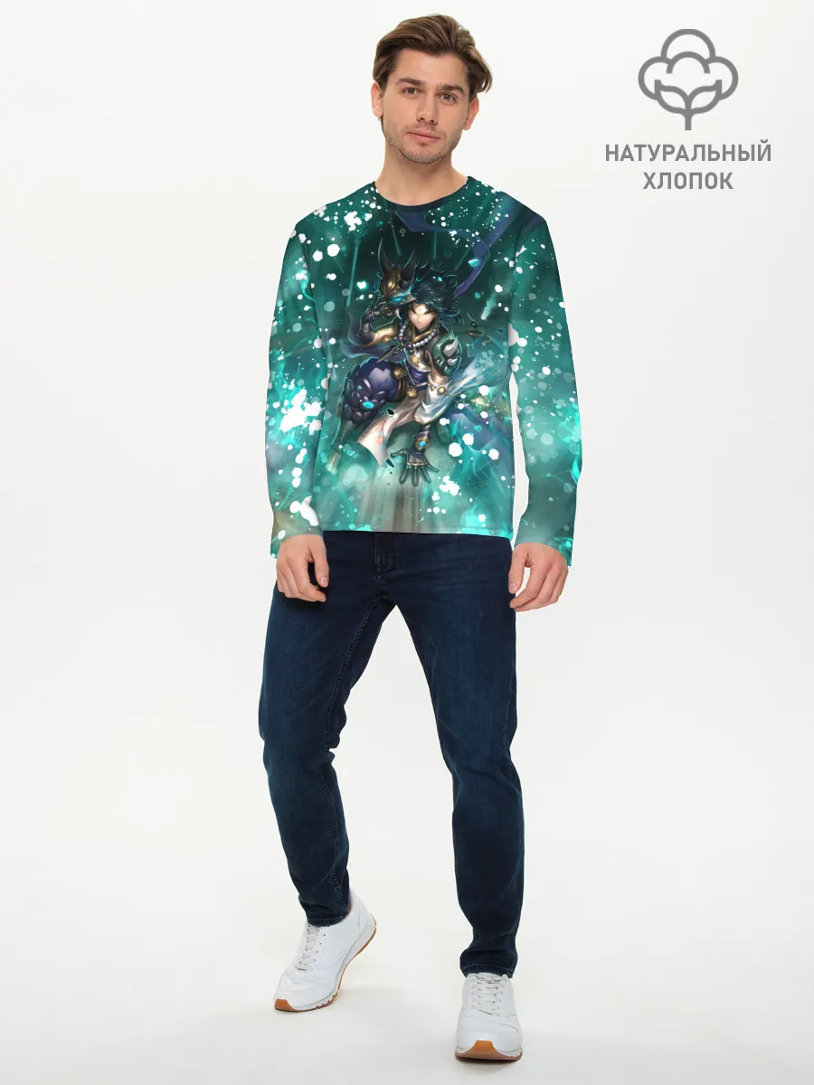 Мужской лонгслив базовый / Сяо | Геншин Импакт
